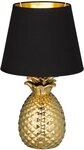 Reality Leuchten Schreibtischlampe Pineapple, ohne Leuchtmittel, Ananas Form gold,