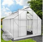BRAST Gew&auml;chshaus ALU mit Fundament rostfrei 430x250x205cm T&Uuml;V gepr&uuml;ft,...
