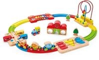 Hape Spielzeug-Eisenbahn Regenbogen-Puzzle Eisenbahnset, (Set), aus Holz