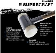Gummihammer HALDER SUPERCRAFT Schonhammer &Oslash; 50 mm r&uuml;ckschlagfrei mit...