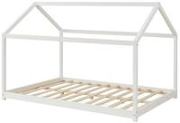 en.casa Kinderbett, &raquo;Cerro&laquo; Hausbett Kiefernholz wei&szlig; 120x200cm