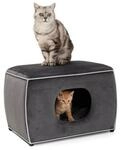 Canadian Cat Company Tierbett Nelson - grau, Stoff, Katzenbett, Kuschelh&ouml;hle...