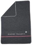 DAVID FUSSENEGGER Tierdecke 'kleiner Faulpelz' 70 x 90 cm Anthrazit