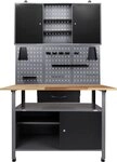 ONDIS24 Werkstatt-Set, inkl. Werkbank, Werkzeugschrank, Lochwand & 22-tlg. Hakenset