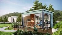 LASITA MAJA Gartenhaus Flachdach 4x4m Holz Domeo 4, BxT: 418x322 cm, ohne