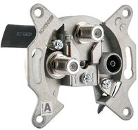 Schwaiger Antennensteckdose TWIN Stichleitungsdose 2 dB silber Einzeldose, F...