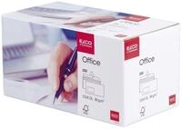 ELCO Briefumschlag Din lang mit Fenster hochwei&szlig; FSC haftklebend 80g, PA=...