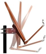 Humax Professional Sat-Spiegel (90 cm, Aluminium, Kabeldurchf&uuml;hrung, ziegelrot,