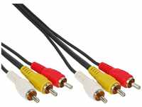 INTOS ELECTRONIC AG InLine® Cinch Kabel, Audio/Video 3x Cinch, Stecker /...