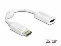 Delock Adapter DisplayPort 1.1 Stecker > HDMI Buchse Passiv, weiß...