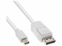 INTOS ELECTRONIC AG InLine® Mini DisplayPort zu DisplayPort Kabel, weiß, 2m