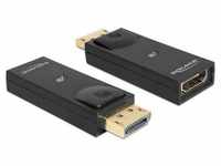 Delock Adapter DisplayPort 1.1 Stecker > HDMI Buchse Passiv, schwarz...