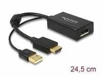 Delock Adapter HDMI-A Stecker > DisplayPort 1.2 Buchse schwarz Computer-Kabel,...