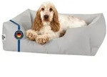BedDog Tierbett Hundebett ZARA mit Rand, Bezug abnehmbar grau 50 cm x 65 cm