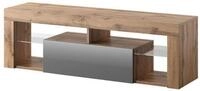 Selsey TV-Schrank BIANKO TV-Lowboard asymmetrisch, 140 cm, mit offenen F&auml;chern &