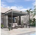 Outsunny Pergola mit Schiebedach, (Pavillon, 1-tlg., Terrassen&uuml;berdachung), f&uuml;r