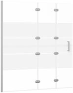vidaXL Eckdusche, Faltbare Duschkabine ESG 120x140 cm Wei&szlig;
