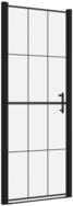 vidaXL Dusch-Einfl&uuml;gelt&uuml;r, Duscht&uuml;r Hartglas 81x195 cm Schwarz