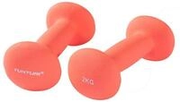 Tunturi Dumbbell 2er Set Kurzhantelset - Fitnessset - bunte Kurzhanteln mit Neopren