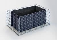 Gabiona Hochbeet Hochbeet eckig 130 cm x 50 cm x 80 cm (L x H x T), Maschenweite 5 x