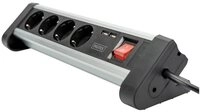 Digitus Steckdosenleiste mit Schalter DA-70614 Steckdosenleiste, erh&ouml;hter