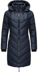 Marikoo Wintermantel Armasa modischer Damen Winter Steppmantel mit Kapuze
