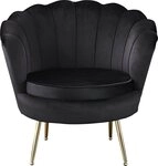 SalesFever Loungesessel Clam - Design Cocktailsessel, Prachtvoll extravagantes...