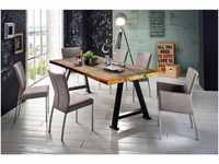 SIT Esstisch Tops&Tables, mit Platte aus recyceltem Altholz mit Farbresten,...