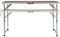 vidaXL Campingtisch, Klappbarer Campingtisch Aluminium 120 x 60 cm