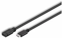 Goobay GOOBAY USB-C 3.1 Super-Speed Verl&auml;ngerung 45393, C/C, 1 m, schwarz USB-Kabel