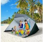 Outsunny Sonnenschirm Strandmuschel, Metall, Polyester mit Silberbeschichtung, LxB: