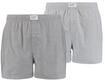 Webboxer LEVI'S "Web-Boxershorts 2er Pack", Herren, Gr. S, grau, Obermaterial: 100%
