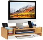 relaxdays Monitor-Halterung Monitorst&auml;nder mit Stauf&auml;chern