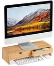 relaxdays Monitor-Halterung Monitorst&auml;nder Bambus