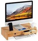 relaxdays Monitor-Halterung Monitorst&auml;nder mit 2 Schubladen, (bis 24.5 Zoll,...