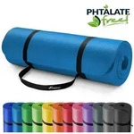 TRESKO Gymnastikmatte rutschfest mit Tragegurt Sportmatte gepolstert, Yogamatte