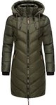 Marikoo Wintermantel Armasa modischer Damen Winter Steppmantel mit Kapuze