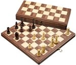 Philos Spiel Philos 2626 - Schachkassette Walnuss, gro&szlig;, Feld 42 mm,...