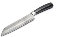 KLAMER Damastmesser Premium Santoku Messer echter japanischer Stahl 18 cm Kochmesser,