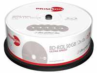 PRIMEON Blu-ray-Rohling BD-R DL 50GB/2-8x Cakebox (25 Disc,...