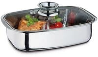 K&uuml;chenprofi Br&auml;ter Aromabr&auml;ter Dampfgarer Edelstahl 36 cm mit Aromaknopf,
