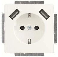 Busch-Jaeger Klemmen Busch-Jaeger SCHUKO-2x USB Steckdose 20 EUCB2USB-884