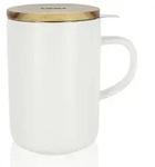 Ogo Living Tasse Ogo Living Juliet Teetasse 475 ml Steinzeug mit Deckel aus Holz