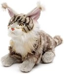Uni-Toys Kuscheltier Maine-Coon-Katze (grau oder braun) - 27 cm (H&ouml;he) - Pl&uuml;sch,