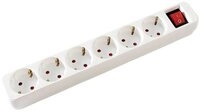 VALUE 6-fach Steckdosenleiste mit Schalter,6 m 19.99.1086 Steckdosenleiste, mit