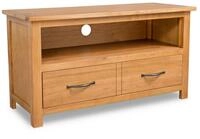 vidaXL TV-Schrank TV-Schrank 90x35x48 cm Massivholz Eiche