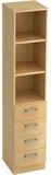 HAMMERBACHER Regal Regal 5 OH 40,6x42x200,4cm 4 Sch&uuml;be Sockelblende Griff CE