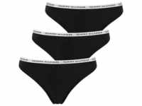 Tommy Hilfiger Underwear T-String (3-St) mit schmalem Logobündchen, schwarz