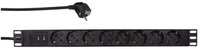 LogiLink LOGILINK Steckdosenleiste 19", 8-fach, Schutzkontaktstecker, 2x USB