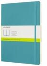 MOLESKINE Notizbuch, Notizbuch Classic XL Blanko Weicher Einband Blau Reef Blue